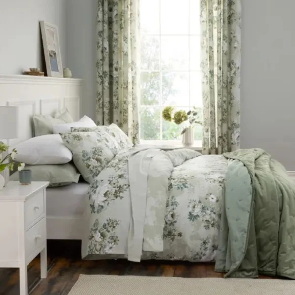 Darla Floral Eyelet Curtains image 2