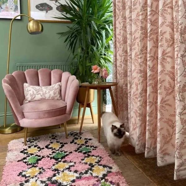 Delizia Blush Curtains image 2