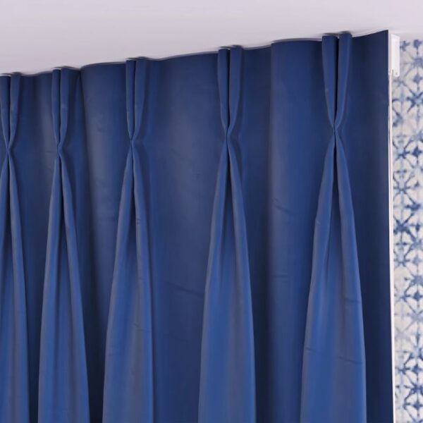 Close-Up Of Blue Blackout Fabric Texture