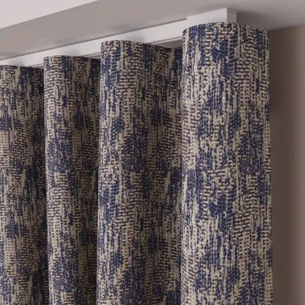 Close-Up Of Blue Ripple Fabric Texture
