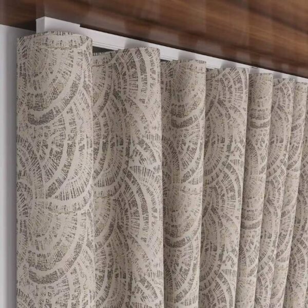 Close-Up Of Grey Ripple Fabric Texture