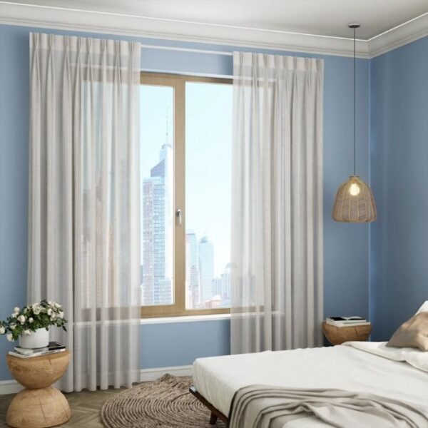 Ivory Pinch Pleat Curtain - Image 3