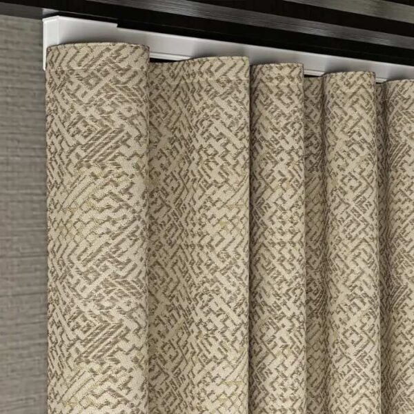 Close-Up Of Ivory Ripple Fabric Texture