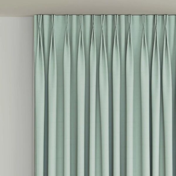 Close-Up Of Light Green Blackout Fabric Texture
