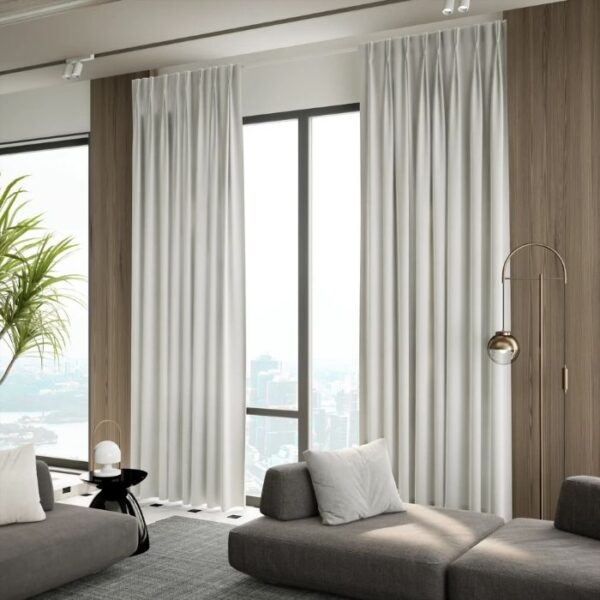 Close-Up Of Silver Blackout Fabric Texture