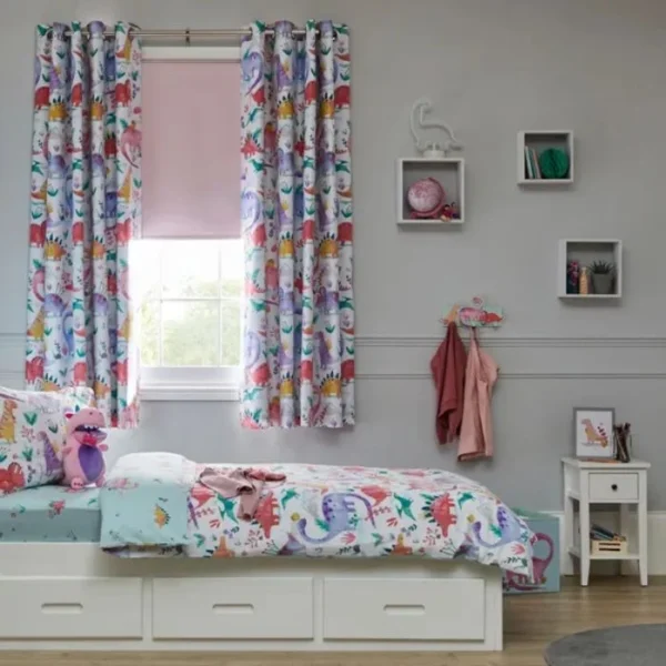 Dinosaur Thermal Eyelet Curtains image 2