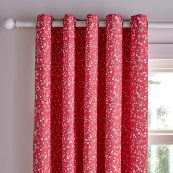 Ditsy Frill Blackout Eyelet Curtains image 1