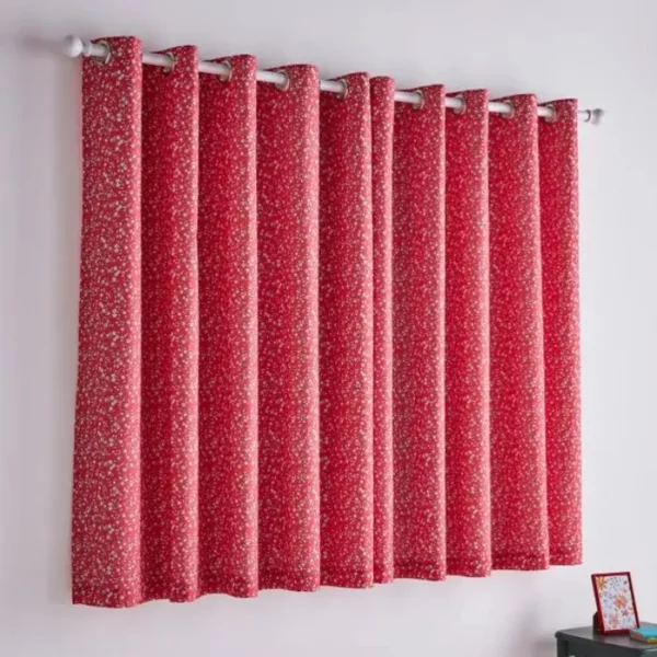 Ditsy Frill Blackout Eyelet Curtains image 2