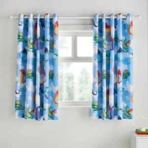 Dragons Blackout Eyelet Curtains