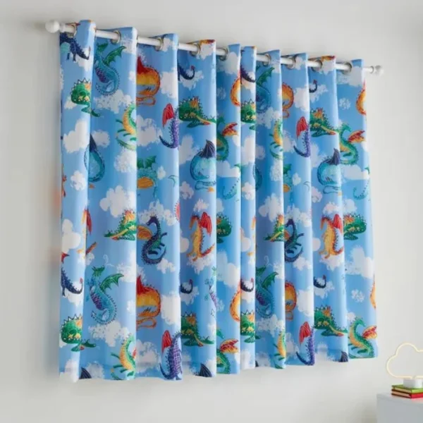 Dragons Blackout Eyelet Curtains image 2
