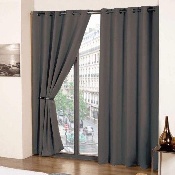 Cali Curtains Draped Partially Open With Natural Light