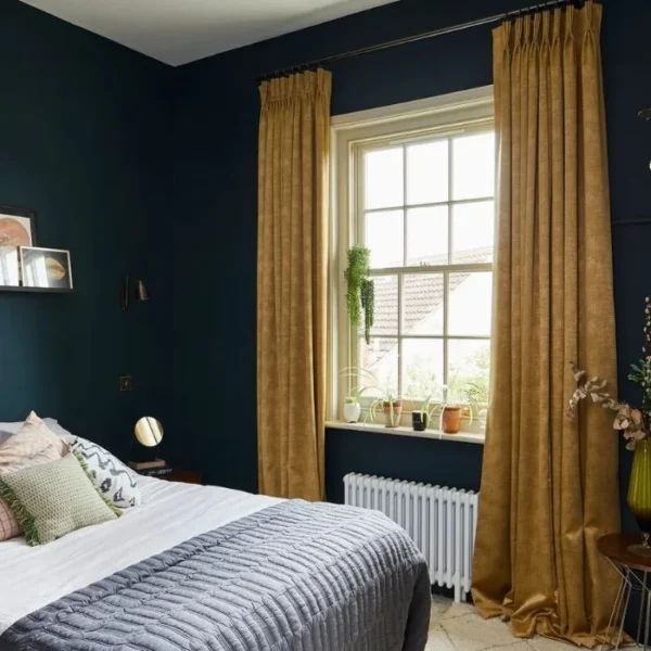 Dusk Brass Curtains image 2