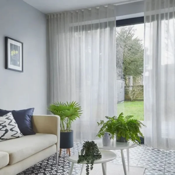 Echo White Voile Curtains