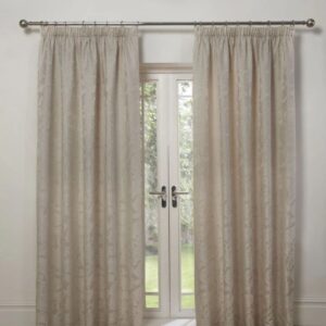 Full-Length Duchess Cream Velvet Curtains in Bright Room