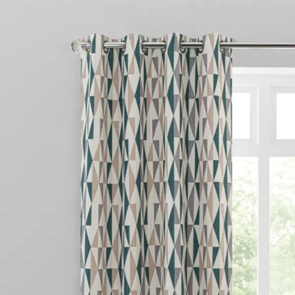 Elements Triangles Eyelet Curtains image 1