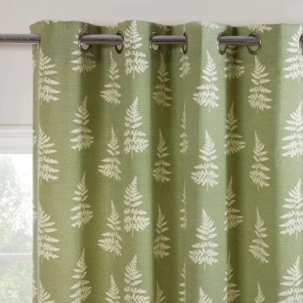 Esher Fern Green Eyelet Curtain - Image 2