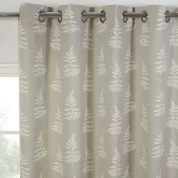 Esher Fern Silver Eyelet Curtain image 1