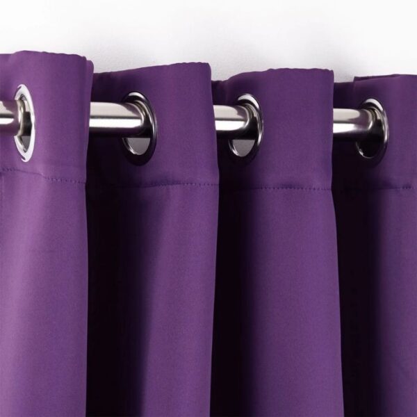 Silver Eyelet Rings On Curtain Top