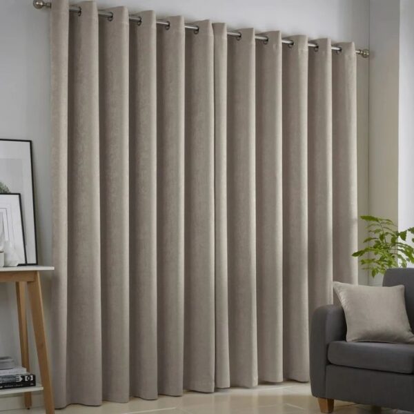 Eyelet Rings on Strata Natural Curtains