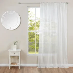 Faux Silk Slot Top Voile Panel