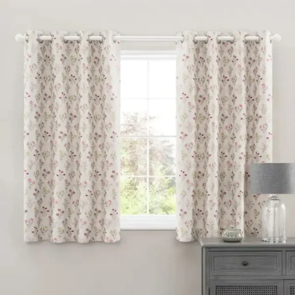 Fleur Floral Jacquard Eyelet Curtains image 3