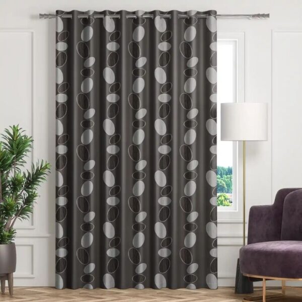 Brown Grommet Eyelet Curtains - Image 2