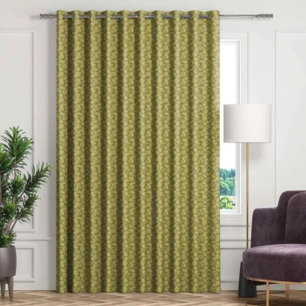 Full-Length Light Green Curtains With Eyelet Top