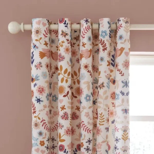 Folk Floral kids Blackout Eyelet Curtains image 1