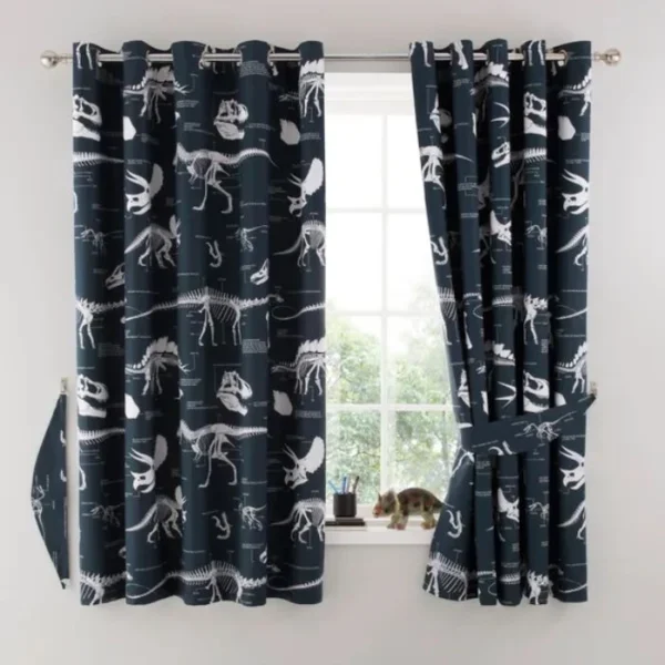 Fossil Forager Eyelet Curtains