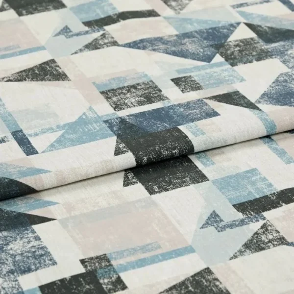 Fraction Blue Curtains image 1