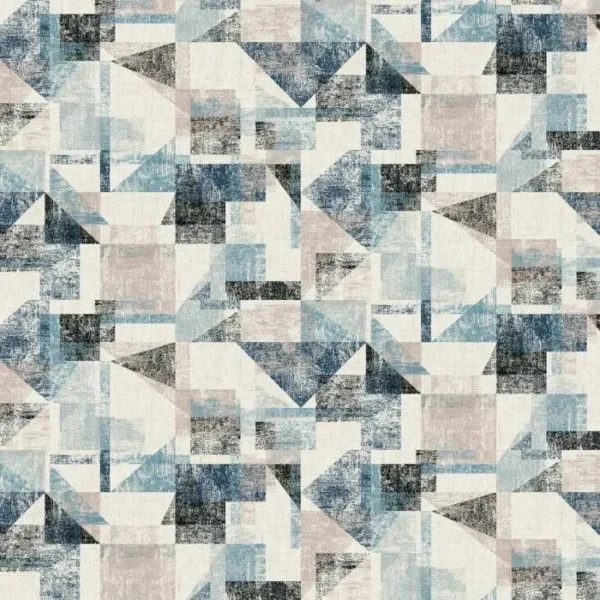 Fraction Blue Curtains image 2