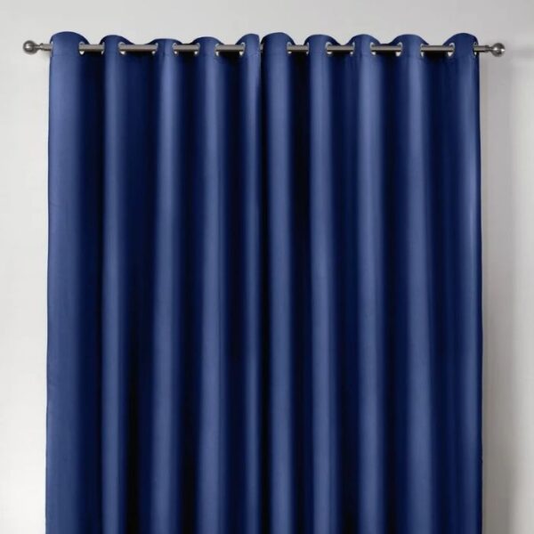 Cali Navy Blue Blackout Eyelet Curtains - Image 4