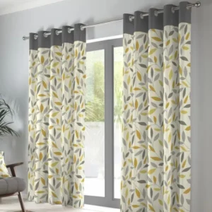 Fusion Beechwood Eyelet Curtains