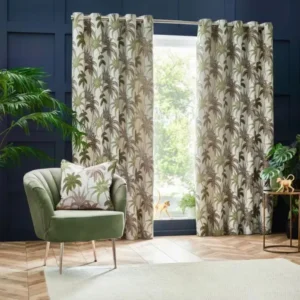 Galapagos Green Eyelet Curtains