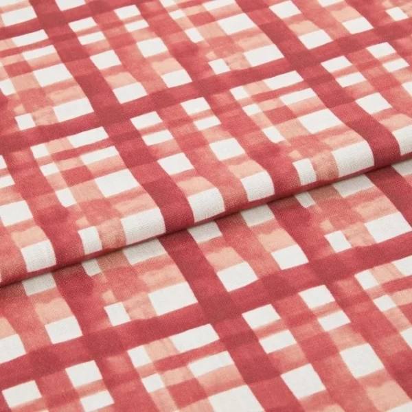 Gingham Rouge Curtains image 1