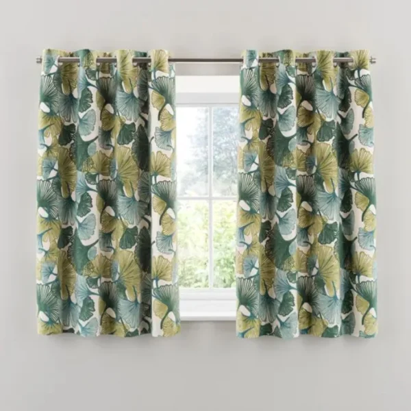Gingko Cut Velvet Eyelet Curtains image 3