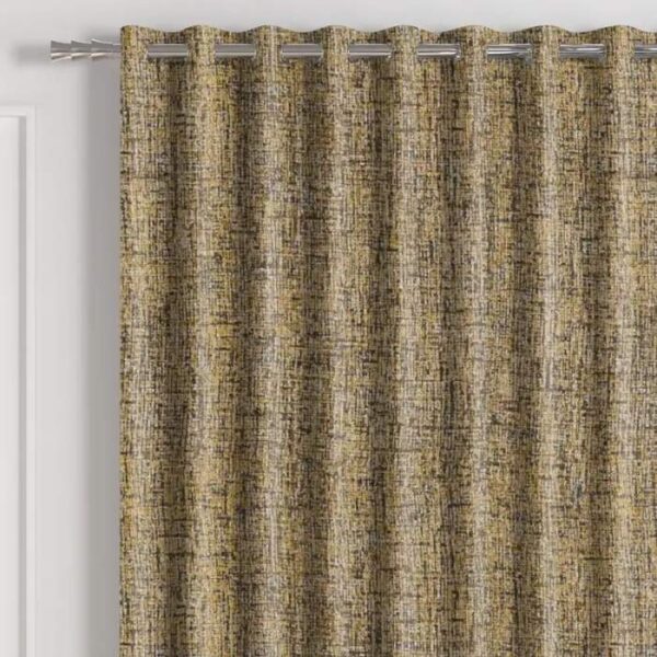Close-Up Of Gold Curtain Fabric Texture