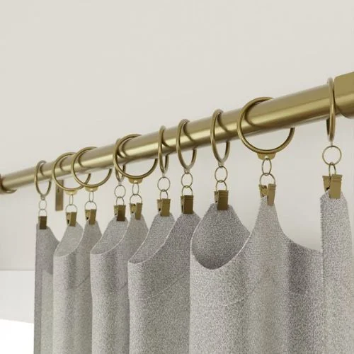 Golden Metal Hooks for Heavy Curtains