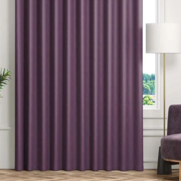 Grommet Eyelet Detail On Purple Curtain