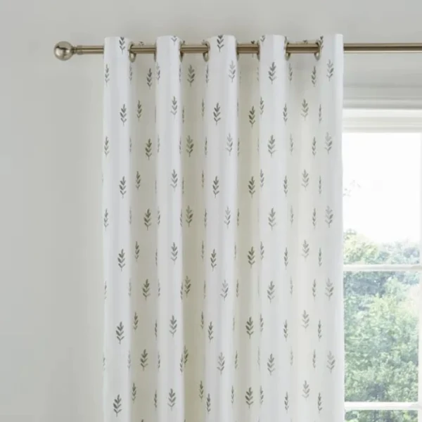 Harper Stem Floral Cotton Curtains image 1