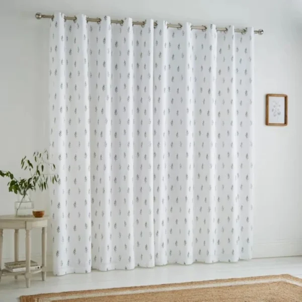 Harper Stem Floral Cotton Curtains image 2