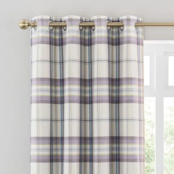 Henley Checked Eyelet Curtains image 1