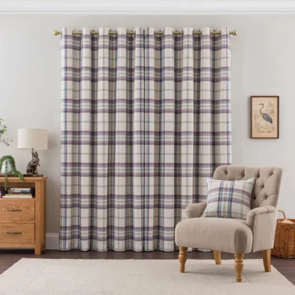 Henley Checked Eyelet Curtains image 2