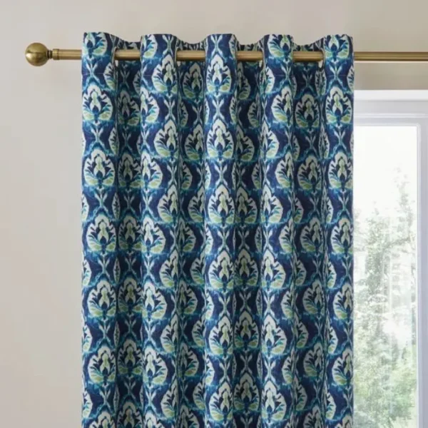 Ikat Blackout Eyelet Curtains image 1