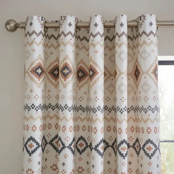 Jabari Aztec Blackout Eyelet Curtains image 1