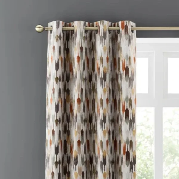 Kelso Cut Velvet Eyelet Curtains image 1