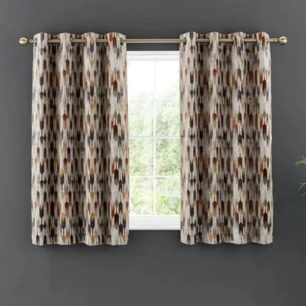 Kelso Cut Velvet Eyelet Curtains image 3