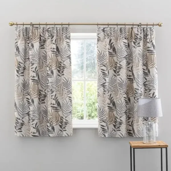 Leaf Jacquard Pencil Pleat Curtains image 3
