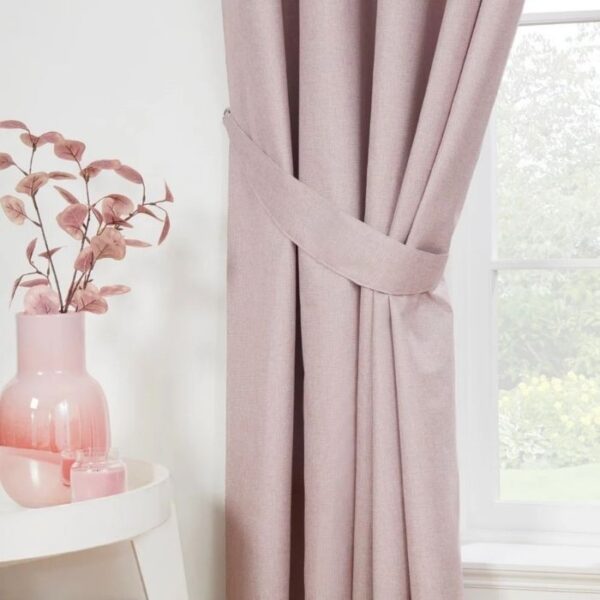 Eclipse Rose Pink Pencil Pleat Blackout Curtains - Image 3