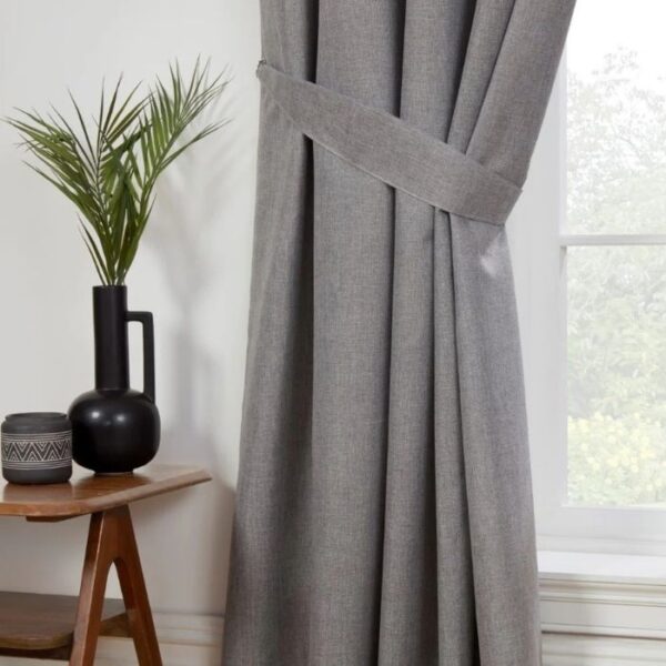 Eclipse Pewter Grey Pencil Pleat Blackout Curtains - Image 3